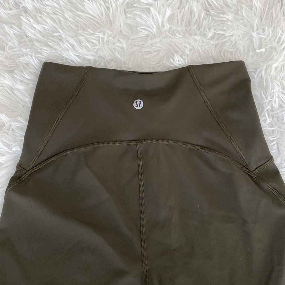 lululemon olive leggings size: 4